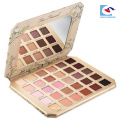 Custom Size Eyeshadow Cosmetic Drawer Cardboard Box Glossing Lamination With 6 Round Insert